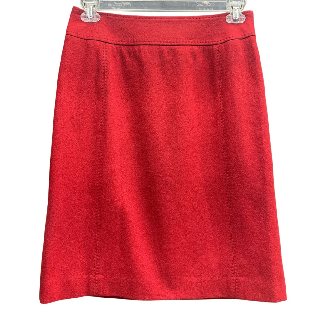 Ann TaylorVintage Red Wool Blend Pencil Skirt Sz 8